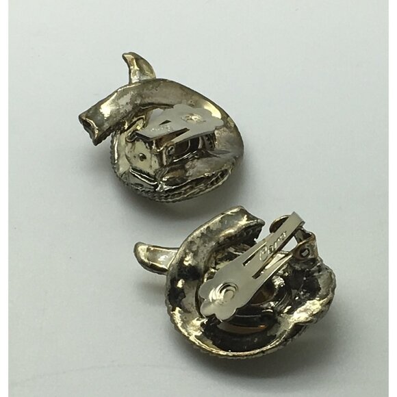 Coro  Pegasus Parure Set  Amber Topaz Necklace Bracelet Brooch Clip On Earrings - Picture 6 of 9